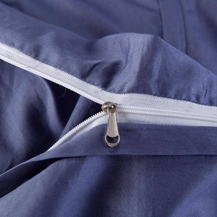 91家纺网 家纺一手货源 找家纺 雲归梦 2019新款60S长绒棉绣花四件套 花香鸟语-皇室蓝