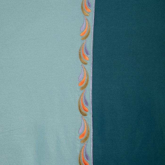 91家纺网 家纺一手货源 找家纺 雲归梦 2019新款60S长绒棉绣花四件套 花香鸟语-墨绿