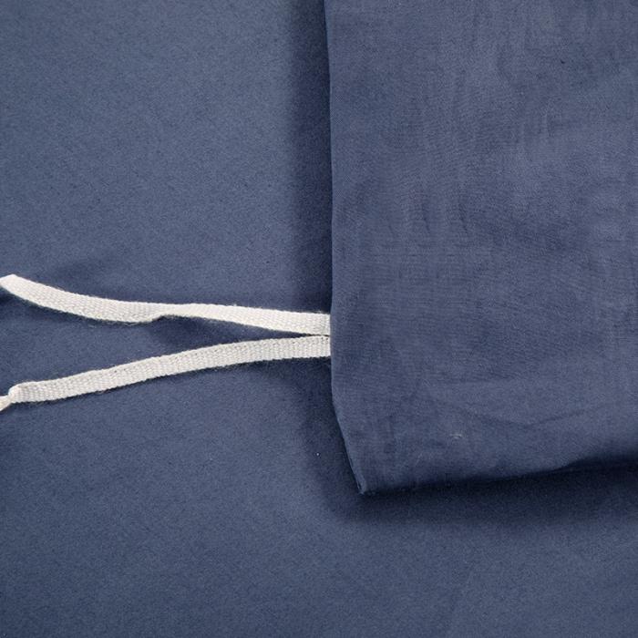 91家纺网 家纺一手货源 找家纺 雲归梦 2019新款60S长绒棉绣花四件套 恰逢花期-皇室蓝