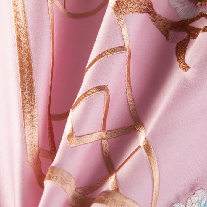 91家纺网 家纺一手货源 找家纺 雲归梦 2019新款60S长绒棉绣花四件套 庭院深深-夏日冰粉