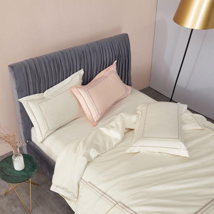 91家纺网 家纺一手货源 找家纺 涞澳 2019新款50套框绣花四件套 麦穗白