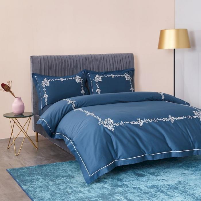 91家纺网 家纺一手货源 找家纺 涞澳 2019新款50套框绣花四件套 栀子兰