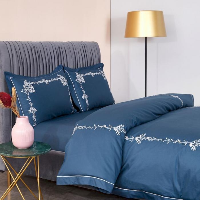 91家纺网 家纺一手货源 找家纺 涞澳 2019新款50套框绣花四件套 栀子兰