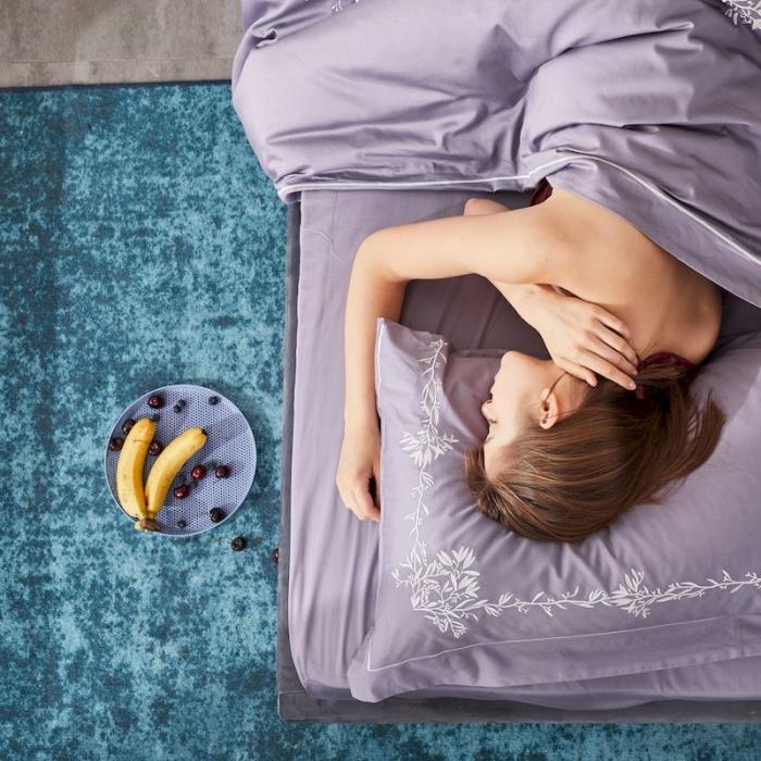 91家纺网 家纺一手货源 找家纺 涞澳 2019新款50套框绣花四件套 栀子紫