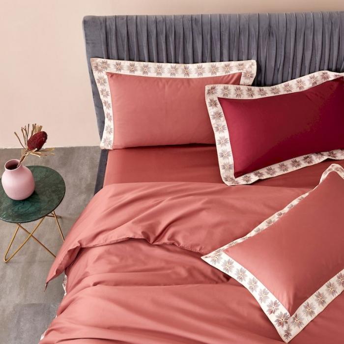 91家纺网 家纺一手货源 找家纺 涞澳家纺 2019新款50绣花四件套洛克系列 洛克橘