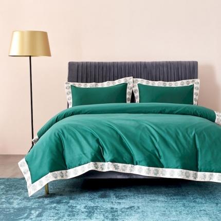 涞澳家纺 2019新款50绣花四件套洛克系列 洛克绿