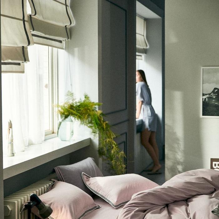 91家纺网 家纺一手货源 找家纺 涞澳家纺 2019新款2121磨毛素色带边款四件套 于乐