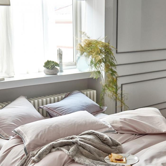 91家纺网 家纺一手货源 找家纺 涞澳家纺 2019新款2121磨毛素色带边款四件套 于乐