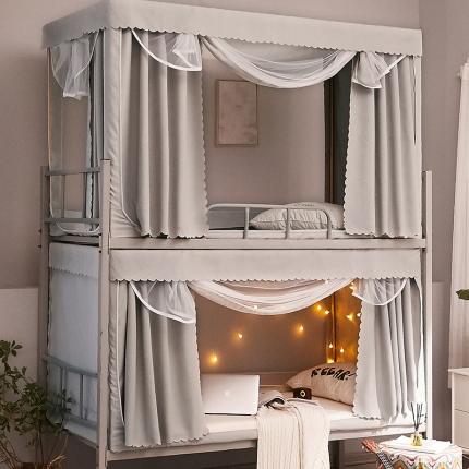 91家纺网 家纺一手货源 找家纺 （总）新太阳 2022新款学生床帘玫瑰金支架蚊帐