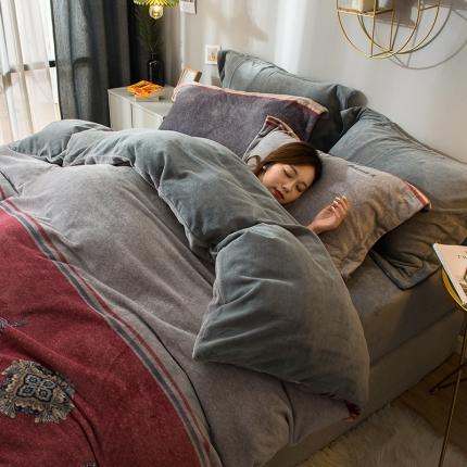 91家纺网 家纺一手货源 找家纺 （总）新太阳 2022新款牛奶绒四件套