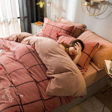 91家纺网 家纺一手货源 找家纺 （总）新太阳 2022新款牛奶绒四件套