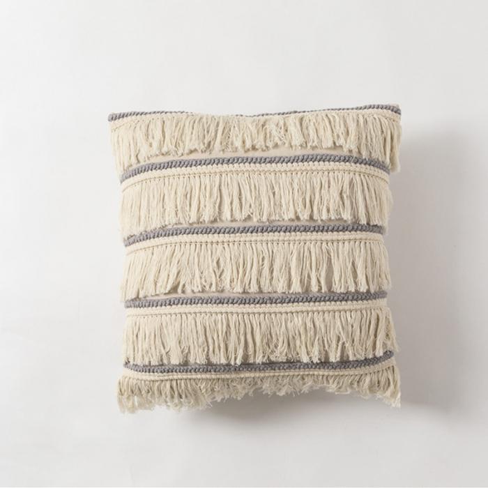 91家纺网 家纺一手货源 找家纺 （总）918家纺 2021新款北欧ins风棉麻流苏抱枕