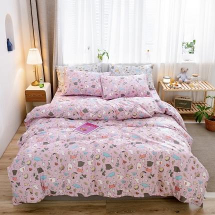 91家纺网 家纺一手货源 找家纺 （总）沐棉家居 2019新款13370全棉小碎花四件套棚拍