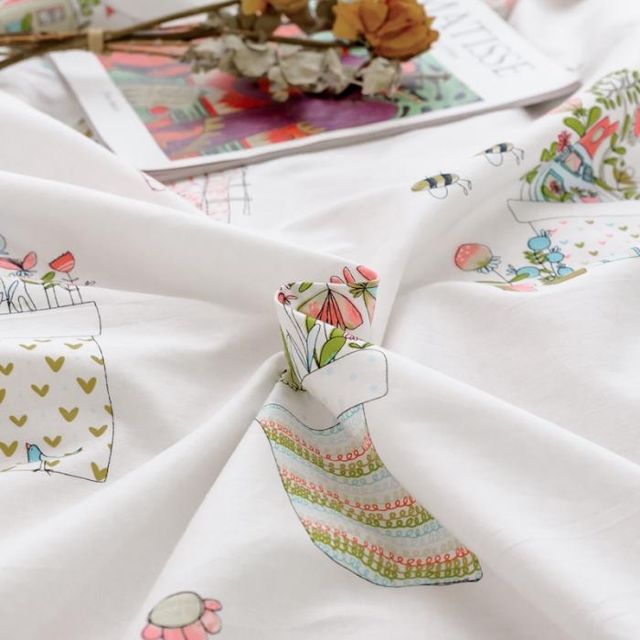 91家纺网 家纺一手货源 找家纺 沐棉家居 2019新款13370全棉小碎花四件套棚拍 浪漫满屋