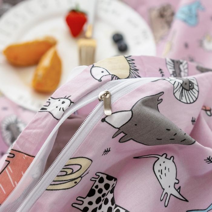 91家纺网 家纺一手货源 找家纺 沐棉家居 2019新款13370全棉小碎花四件套棚拍 小伙伴-紫