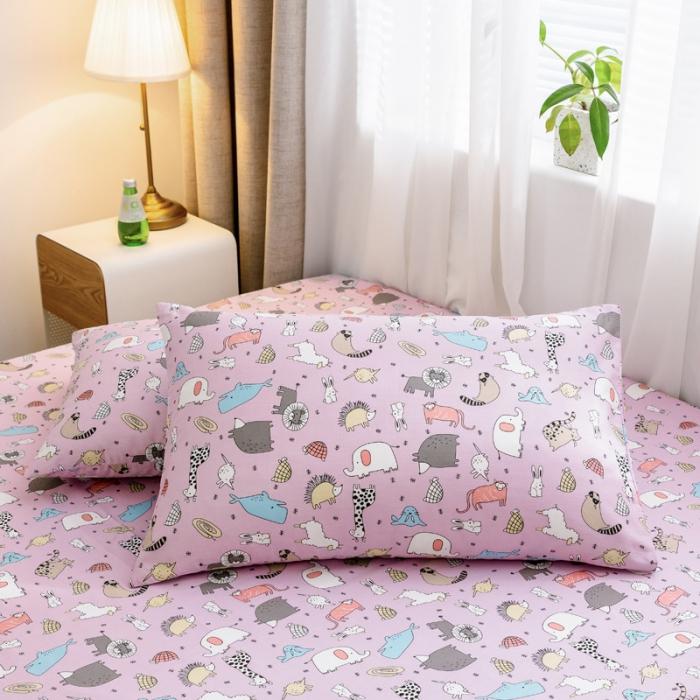 91家纺网 家纺一手货源 找家纺 沐棉家居 2019新款13370全棉小碎花四件套棚拍 小伙伴-紫