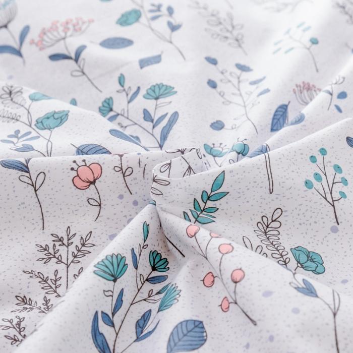 91家纺网 家纺一手货源 找家纺 沐棉家居 2019新款13370全棉小碎花四件套棚拍 叶落知秋