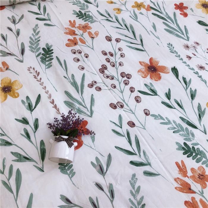 91家纺网 家纺一手货源 找家纺 沐棉家居 2019新款13370全棉小碎花四件套实拍 匆匆