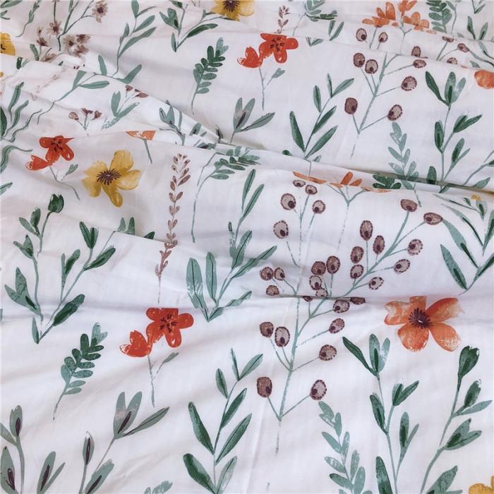 91家纺网 家纺一手货源 找家纺 沐棉家居 2019新款13370全棉小碎花四件套实拍 匆匆