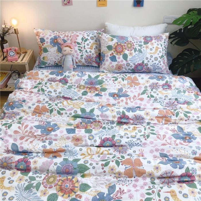 91家纺网 家纺一手货源 找家纺 沐棉家居 2019新款13370全棉小碎花四件套实拍 洛城时光