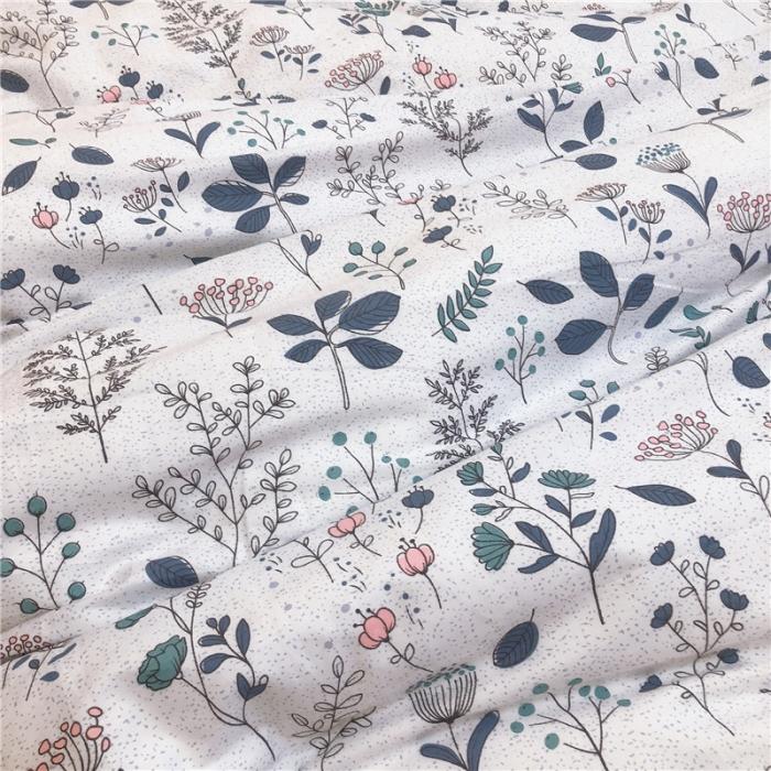 91家纺网 家纺一手货源 找家纺 沐棉家居 2019新款13370全棉小碎花四件套实拍 叶落知秋