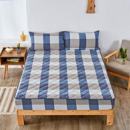 91家纺网 家纺一手货源 找家纺 （总）久典家居 2019新款爆款色织全棉水洗棉夹棉床笠