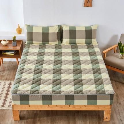 91家纺网 家纺一手货源 找家纺 （总）久典家居 2019新款爆款色织全棉水洗棉夹棉床笠