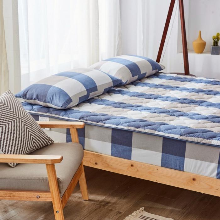 91家纺网 家纺一手货源 找家纺 （总）久典家居 2019新款爆款色织全棉水洗棉夹棉床笠