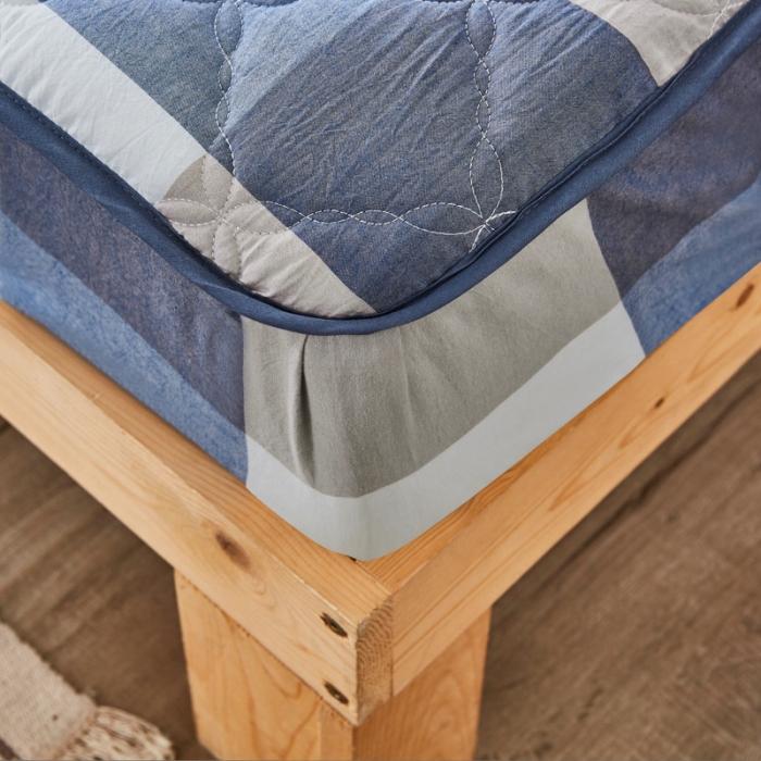 91家纺网 家纺一手货源 找家纺 （总）久典家居 2019新款爆款色织全棉水洗棉夹棉床笠