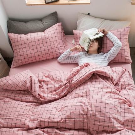 91家纺网 家纺一手货源 找家纺 （总）尚品本色 2022新款色织水洗棉四件套 床笠款