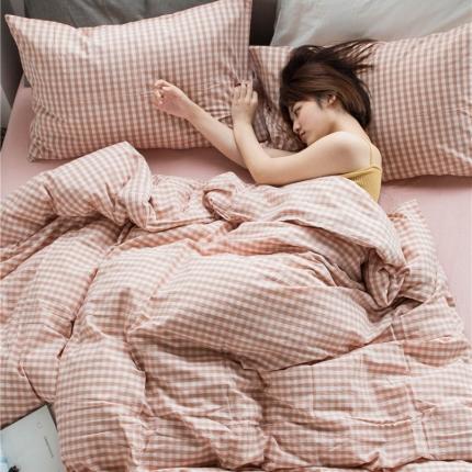 91家纺网 家纺一手货源 找家纺 （总）尚品本色 2022新款色织水洗棉四件套 床笠款