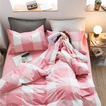 91家纺网 家纺一手货源 找家纺 （总）尚品本色 2022新款色织水洗棉四件套 床笠款