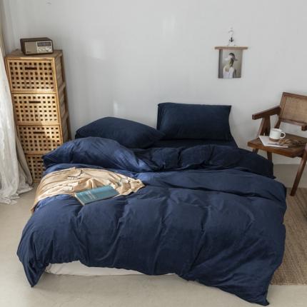 91家纺网 家纺一手货源 找家纺 （总）例外Home 2020新款日式良品天鹅绒四件套