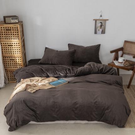 91家纺网 家纺一手货源 找家纺 （总）例外Home 2020新款日式良品天鹅绒四件套