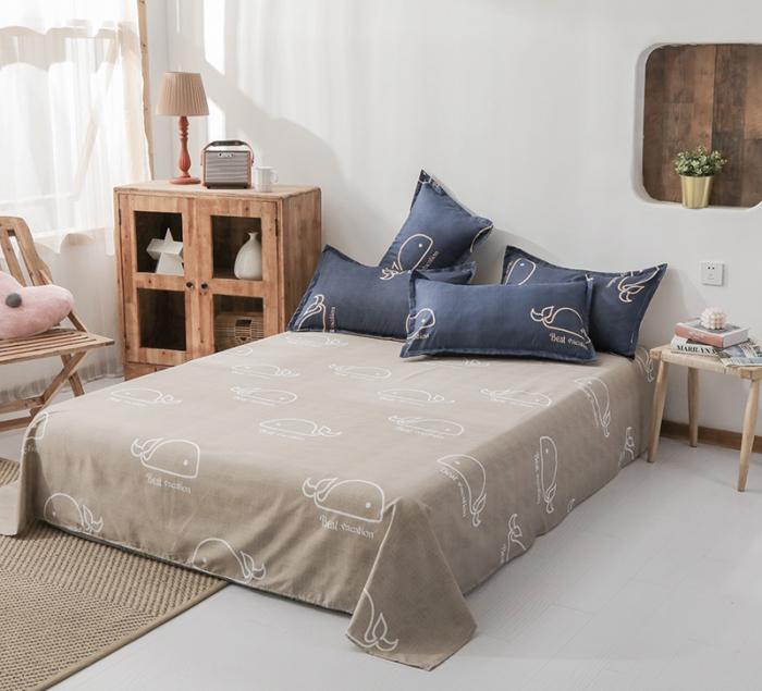 91家纺网 家纺一手货源 找家纺 赫然家纺 新款舒适柔软亲肤爆款芦荟棉四件套货源充足 鲸鱼