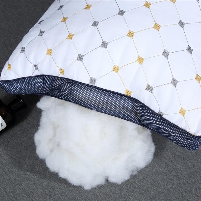 91家纺网 家纺一手货源 找家纺 天意美 磨毛绗绣（小方格）枕48x74cm一只