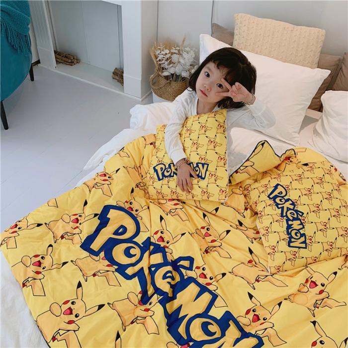 91家纺网 家纺一手货源 找家纺 星期八 2019皮卡丘系列豆豆被（模特图） 皮卡丘-3
