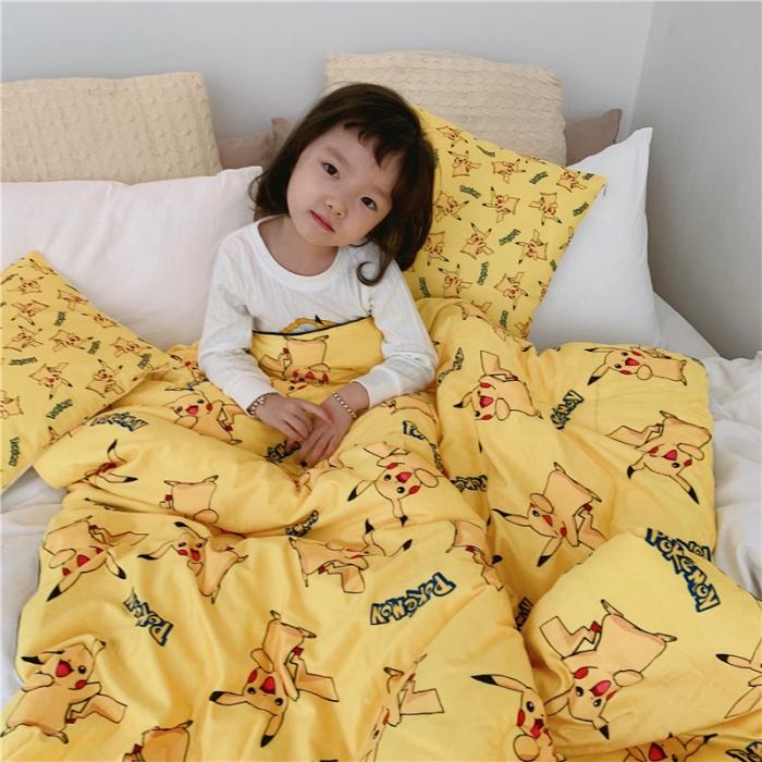 91家纺网 家纺一手货源 找家纺 星期八 2019皮卡丘系列豆豆被（模特图） 皮卡丘-4