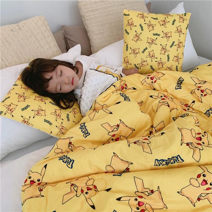 91家纺网 家纺一手货源 找家纺 星期八 2019皮卡丘系列豆豆被（模特图） 皮卡丘-4