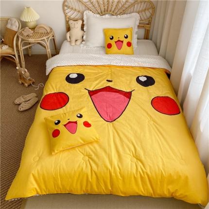 91家纺网 家纺一手货源 找家纺 星期八 2019皮卡丘系列豆豆被（无模特图） 皮卡丘1