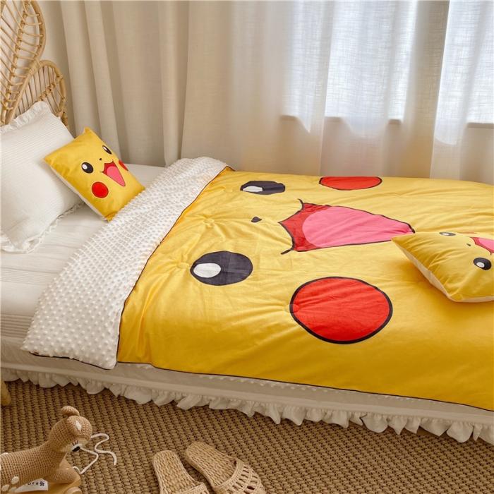 91家纺网 家纺一手货源 找家纺 星期八 2019皮卡丘系列豆豆被（无模特图） 皮卡丘1