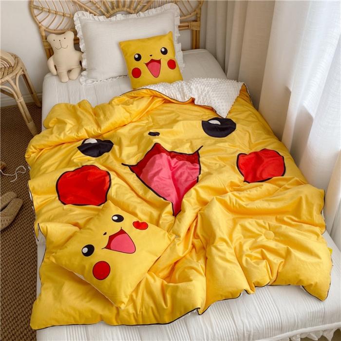 91家纺网 家纺一手货源 找家纺 星期八 2019皮卡丘系列豆豆被（无模特图） 皮卡丘1