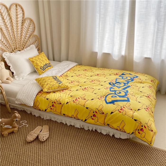 91家纺网 家纺一手货源 找家纺 星期八 2019皮卡丘系列豆豆被（无模特图） 皮卡丘3