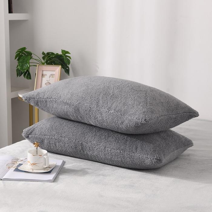 91家纺网 家纺一手货源 找家纺 朗莎家纺 2019新款加厚保暖羊羔绒四件套单品单被套床单 银灰