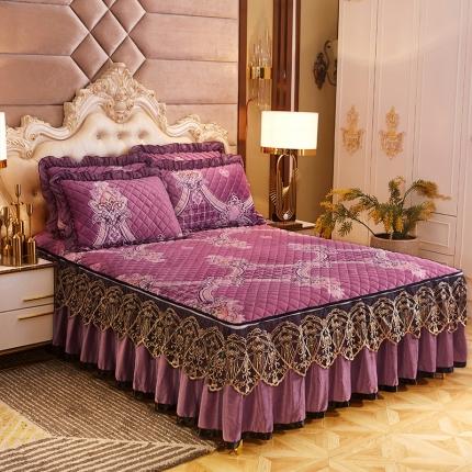 91家纺网 家纺一手货源 找家纺 （总）情恒家纺 2025水晶绒印花单床裙单被套单枕套