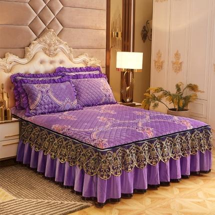 91家纺网 家纺一手货源 找家纺 （总）情恒家纺 2025水晶绒印花单床裙单被套单枕套