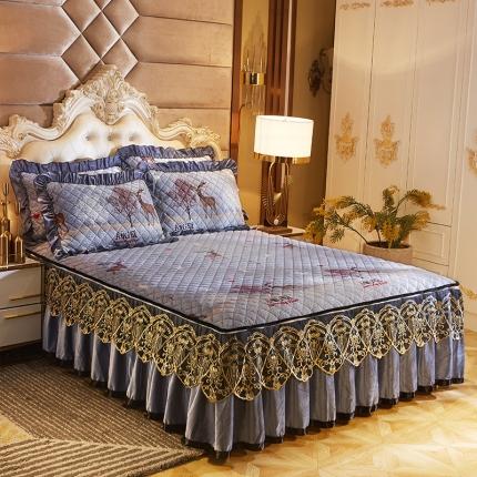 91家纺网 家纺一手货源 找家纺 （总）情恒家纺 2025水晶绒印花单床裙单被套单枕套