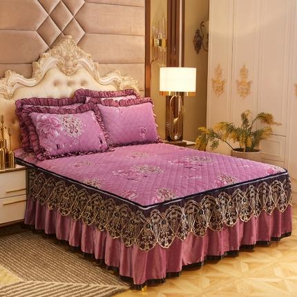 91家纺网 家纺一手货源 找家纺 （总）情恒家纺 2025水晶绒印花单床裙单被套单枕套