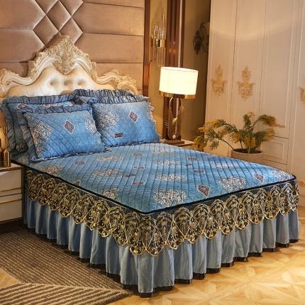 91家纺网 家纺一手货源 找家纺 （总）情恒家纺 2025水晶绒印花单床裙单被套单枕套