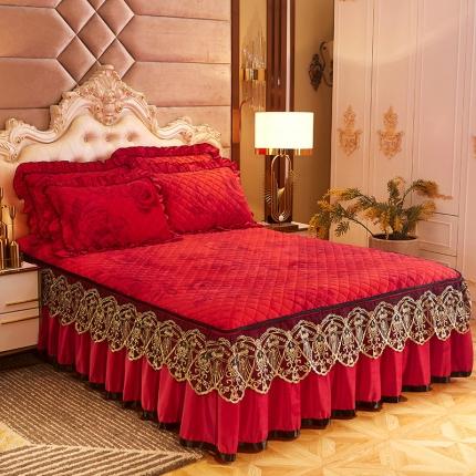 91家纺网 家纺一手货源 找家纺 （总）情恒家纺 2025水晶绒印花单床裙单被套单枕套